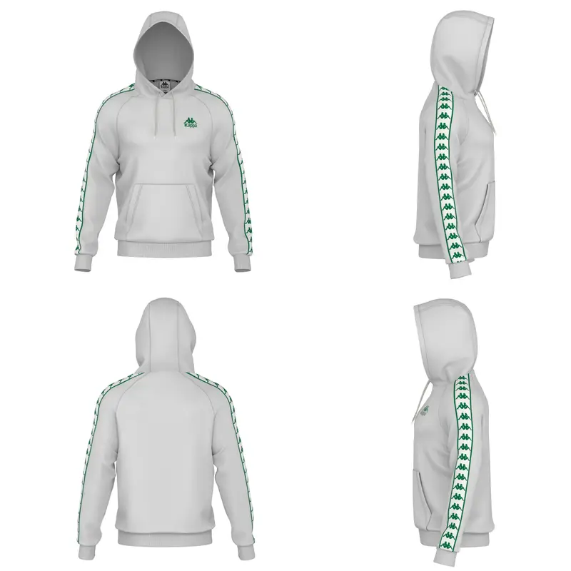 Felpa con cappuccio Kappa 222 Banda Madison Blanc