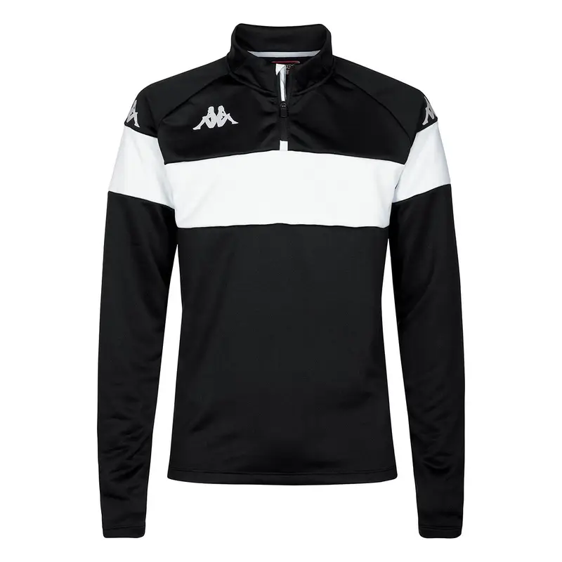 felpa con cerniera da bambino in nero da allenamento | Kappa