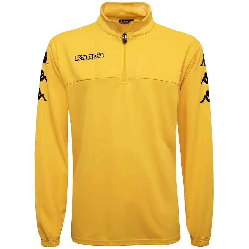 felpa con cerniera da bambino in poliestere giallo da calcio . | Kappa