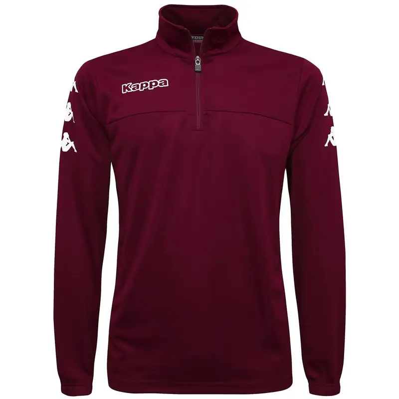 felpa con cerniera da bambino in poliestere rosso da calcio | Kappa
