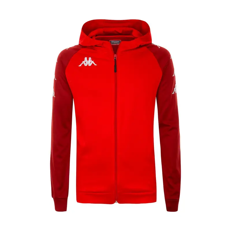 felpa con cerniera da bambino in poliestere rosso da calcio | Kappa
