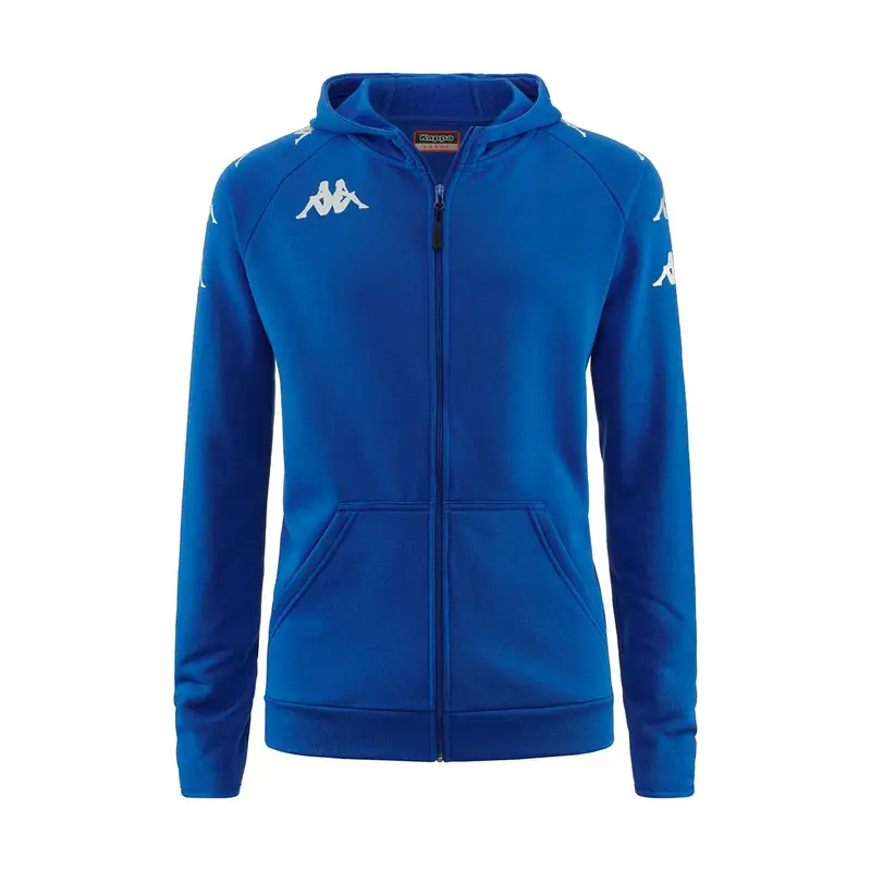 felpa con cerniera da uomo in cotone blu da calcio | Kappa