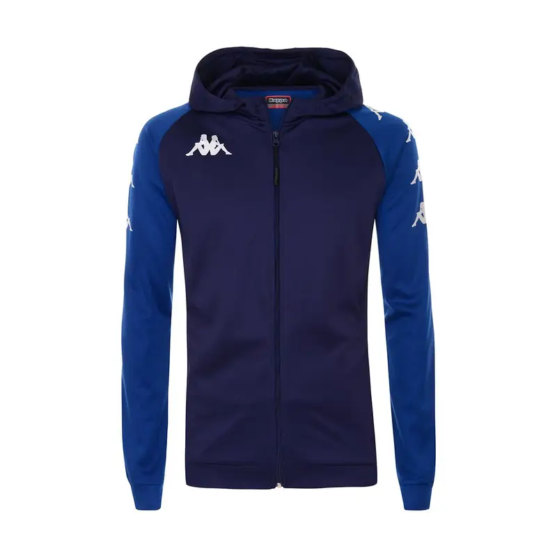 felpa con cerniera da uomo in poliestere blu da calcio | Kappa