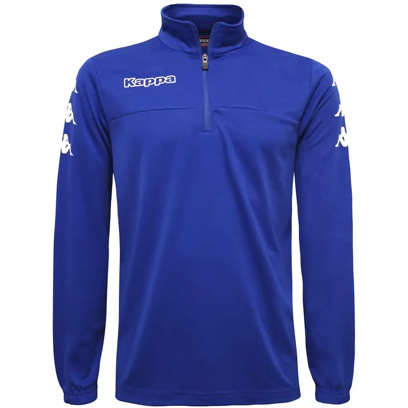 felpa con cerniera da uomo in poliestere blu da calcio | Kappa