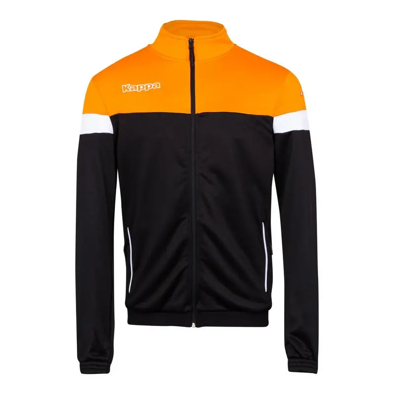 felpa con cerniera da uomo in poliestere nero da calcio | Kappa