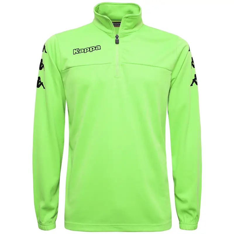 felpa con cerniera da uomo in poliestere verde da calcio . | Kappa