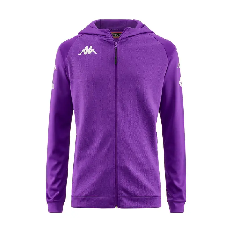 felpa con cerniera da uomo in poliestere viola da calcio | Kappa