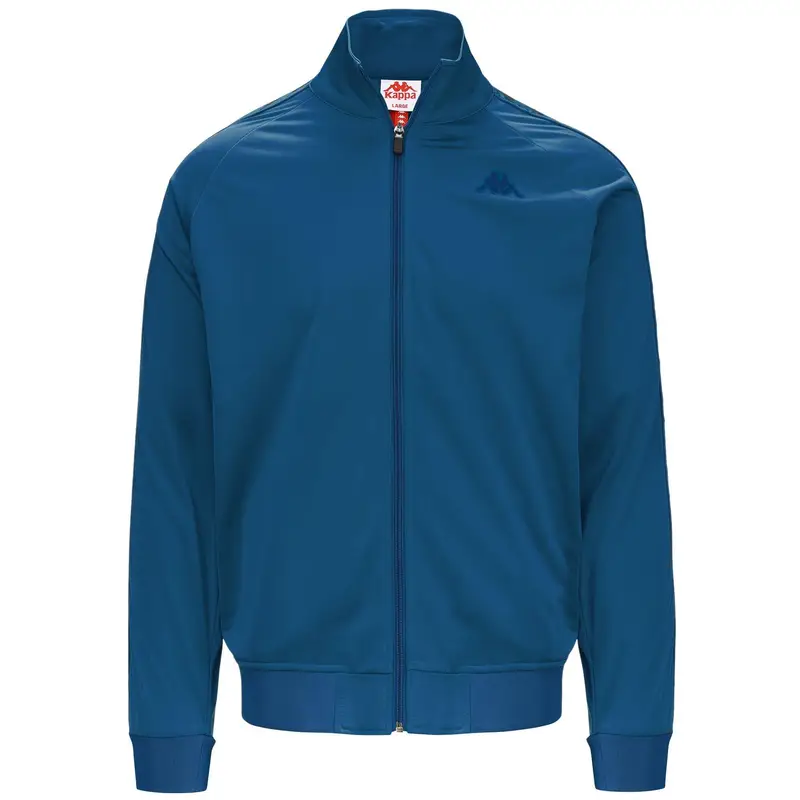 Felpa con zip da uomo in poliestere blu da sport street | Kappa