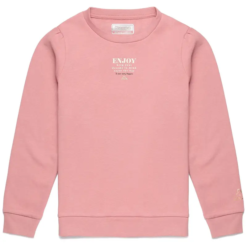 felpa da bambino in cotone rosso da allenamento | Kappa