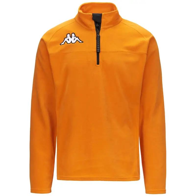 felpa da uomo e donna in poliestere arancio da fitness | Kappa Arancione mango