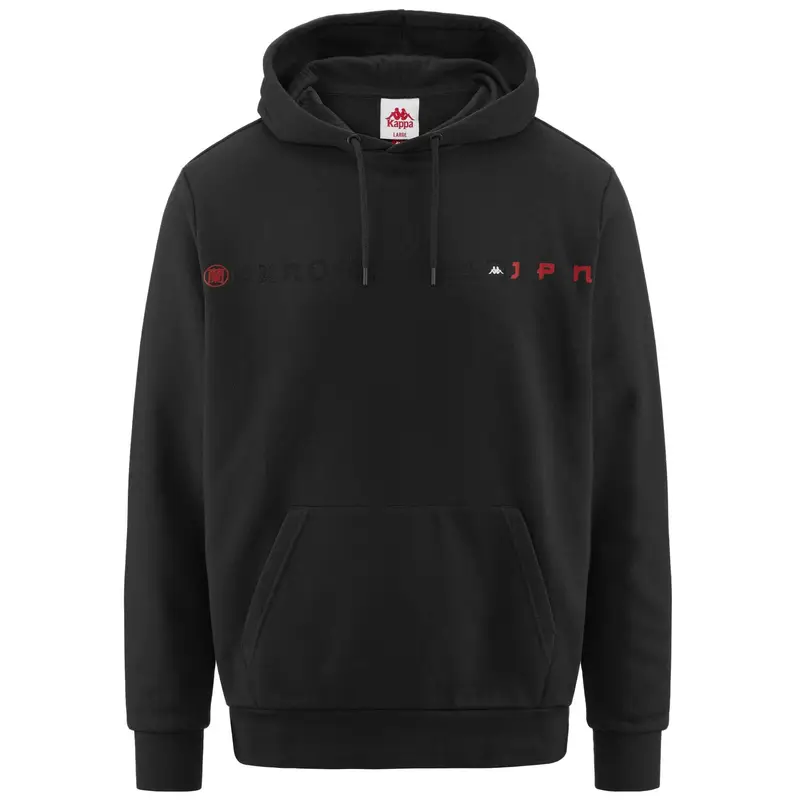 Felpa da uomo in cotone grigio da sport street | Kappa