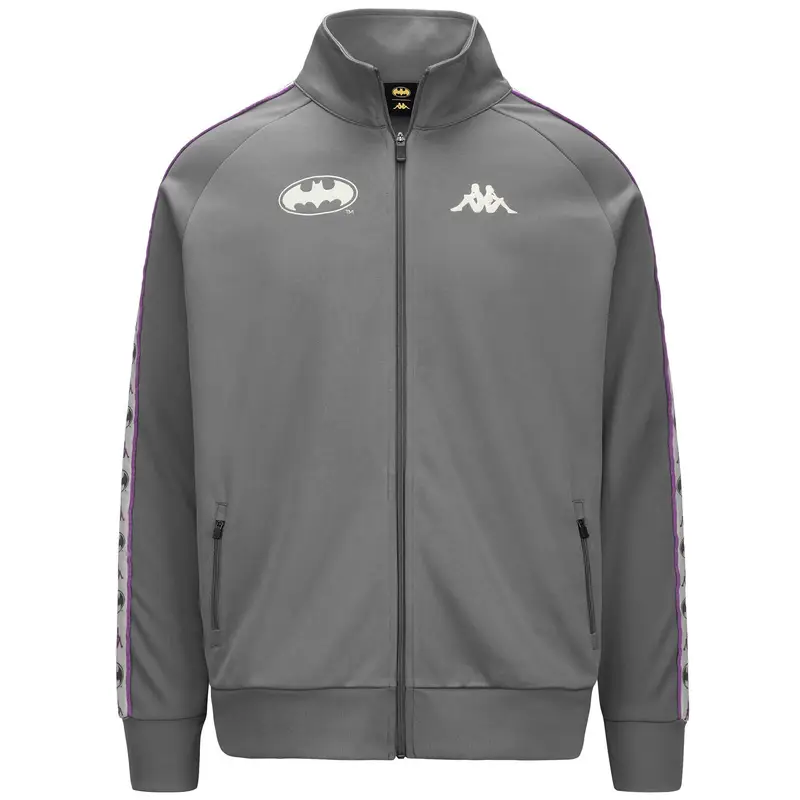 felpa da uomo in poliestere grigio da fitness | Kappa Grigio scuro