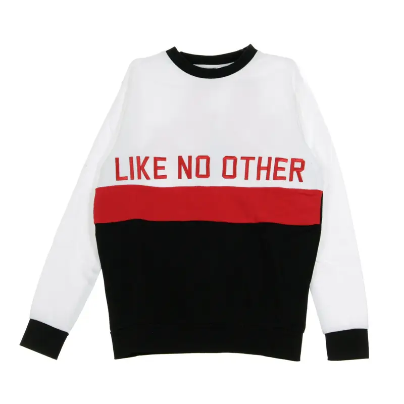 Felpa Girocollo Uomo Authentic Bethek White/black/red