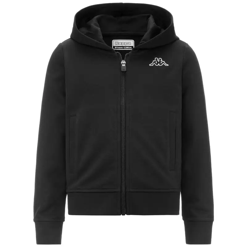 Felpa Kappa bambino con cappuccio nera | Kappa Nero