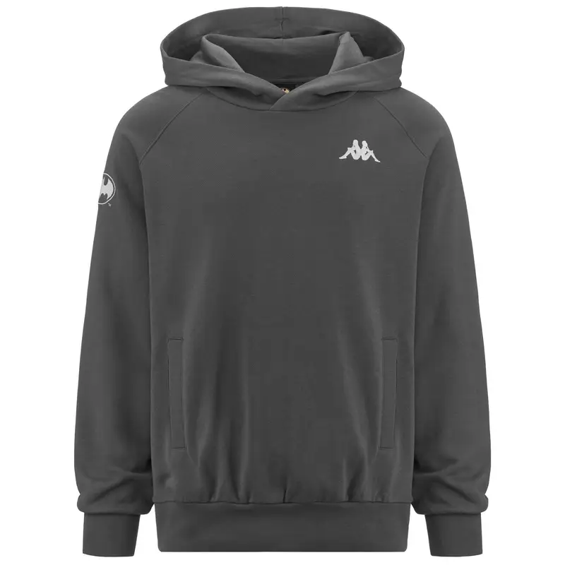 felpa uomo fitness kappa cotone con cappuccio grigio | Kappa Grigio scuro