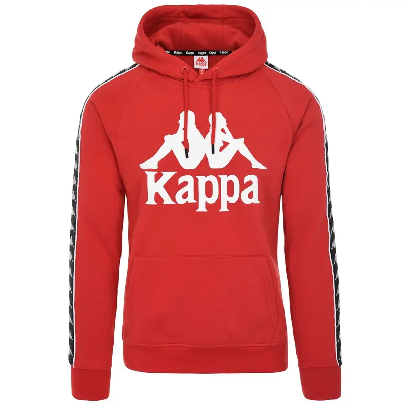 felpa uomo fitness kappa cotone con cappuccio rosso | Kappa