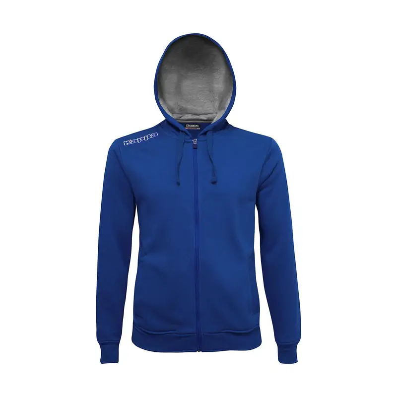 felpa uomo fitness kappa poliestere con cappuccio blu | Kappa