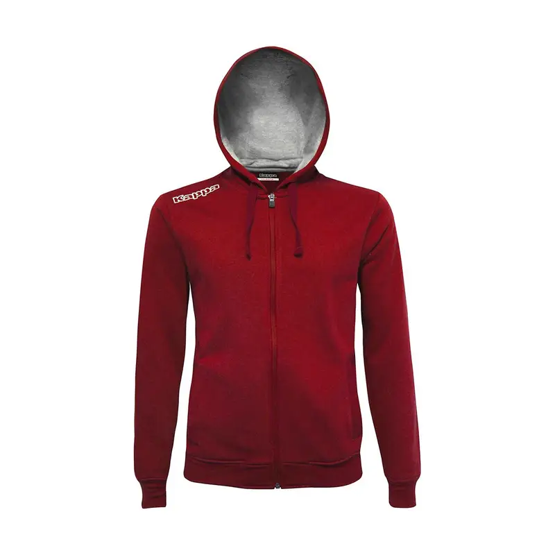 felpa uomo fitness kappa poliestere con cappuccio rosso | Kappa