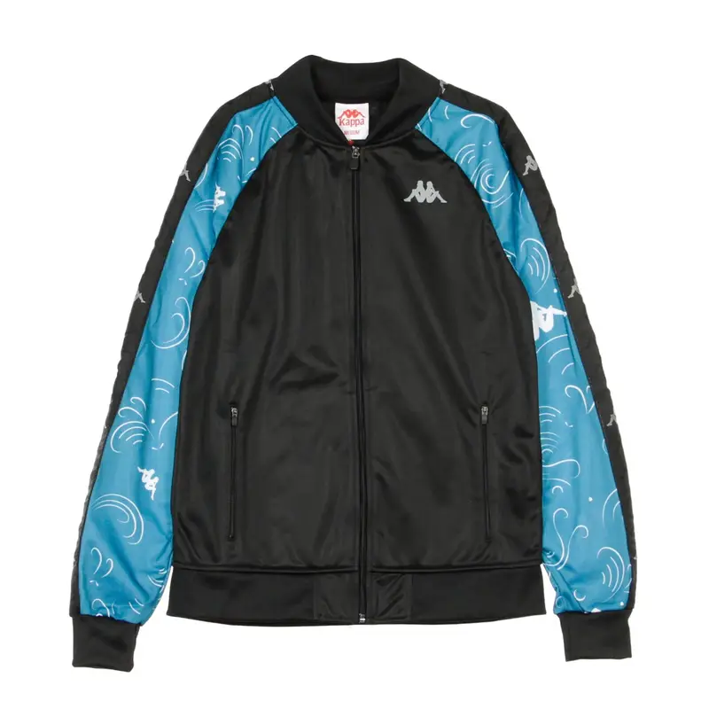 Giacchetta Uomo Banda Bomber Slim Graphic Black/blue Japan/silver