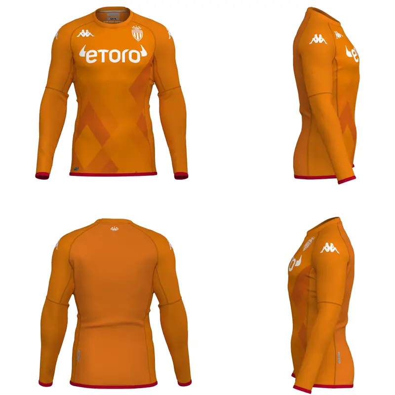 Maglia gara portiere a maniche lunghe AS Monaco Kombat Pro 2022/23 Orange