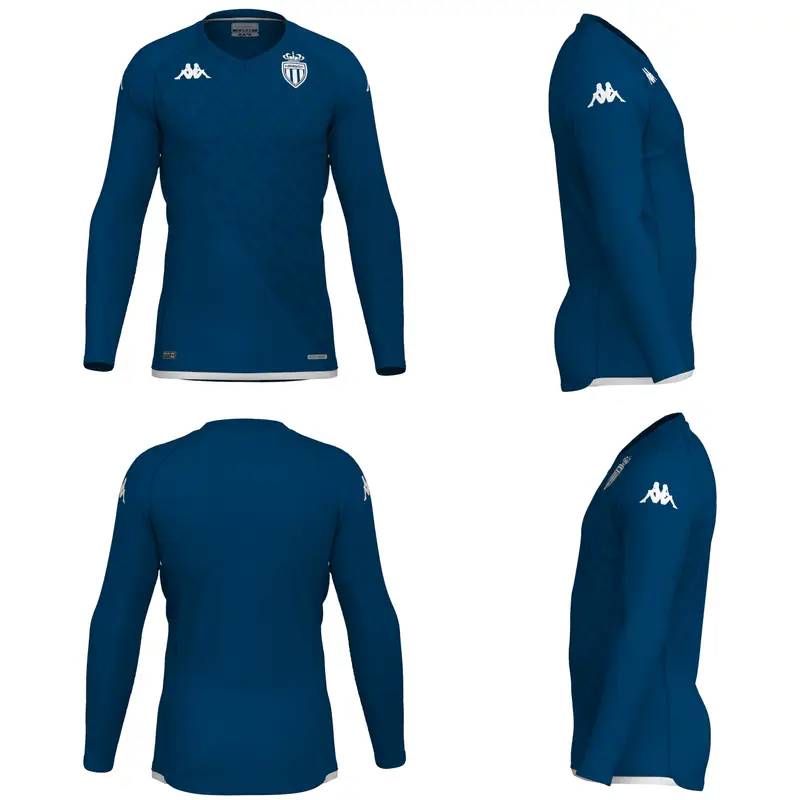 Maglia gara portiere a maniche lunghe AS Monaco Kombat Pro 2023/24 Bleu