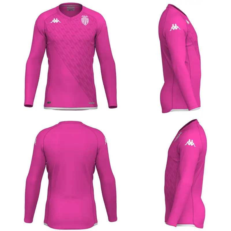 Maglia gara portiere a maniche lunghe AS Monaco Kombat Pro 2023/24 Rose
