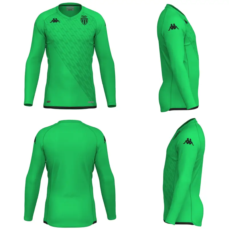 Maglia gara portiere a maniche lunghe AS Monaco Kombat Pro 2023/24 Vert