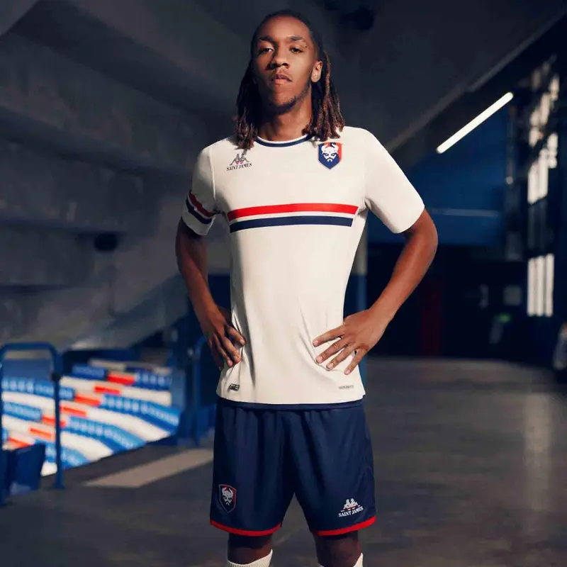 Pantaloncini calcio SM Caen Kombat Ryder Saint James 2023/24 | Kappa Blu