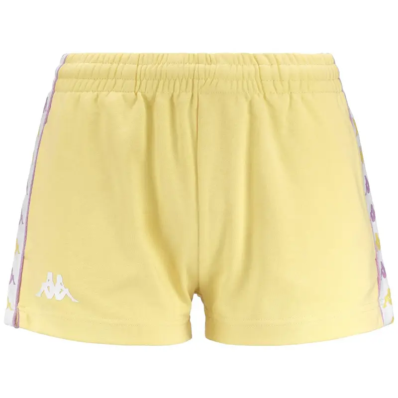 pantaloncini da donna in cotone giallo da fitness | Kappa