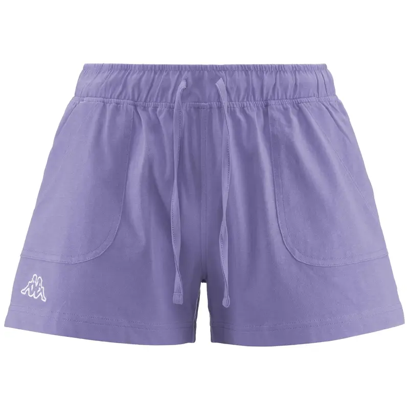 pantaloncini da donna in cotone viola da fitness | Kappa