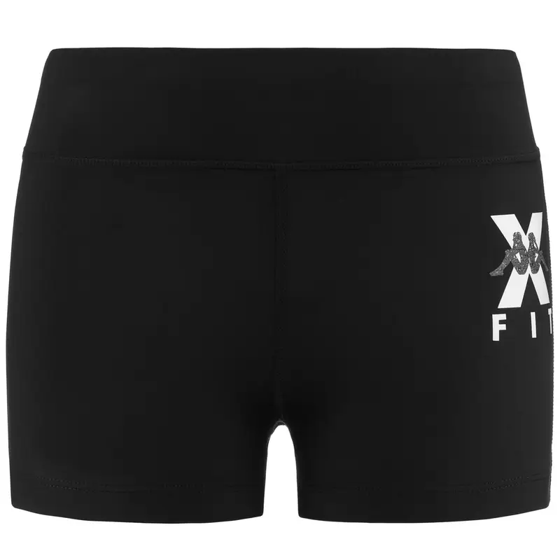 pantaloncini da donna in poliestere nero da fitness . | Kappa