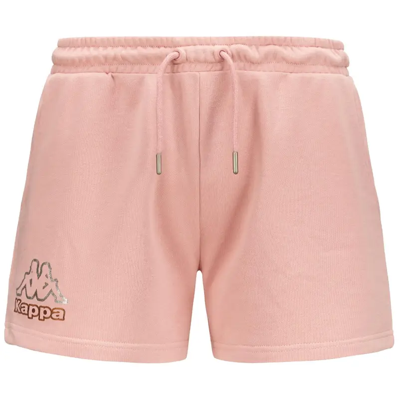 pantaloncini da uomo e donna in cotone rosa da fitness | Kappa