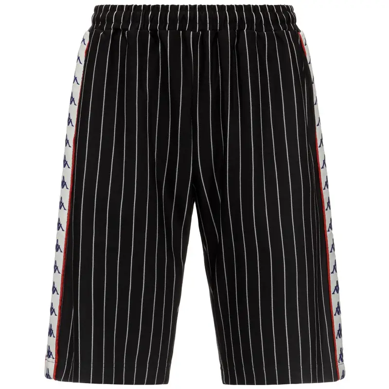 pantaloncini da uomo in poliestere nero da fitness | Kappa