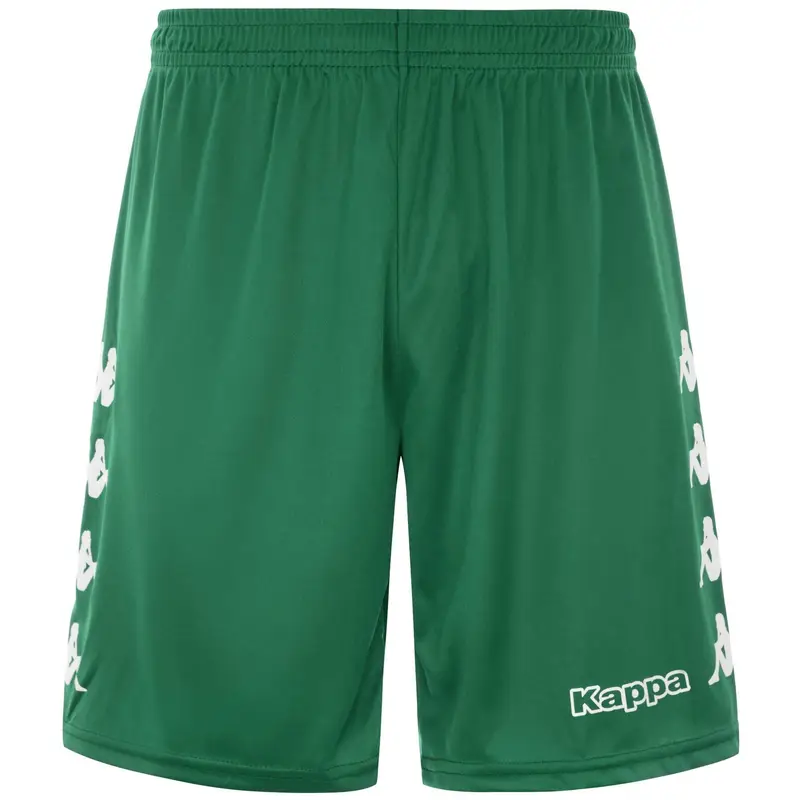 pantaloncini da uomo in poliestere verde da calcio | Kappa
