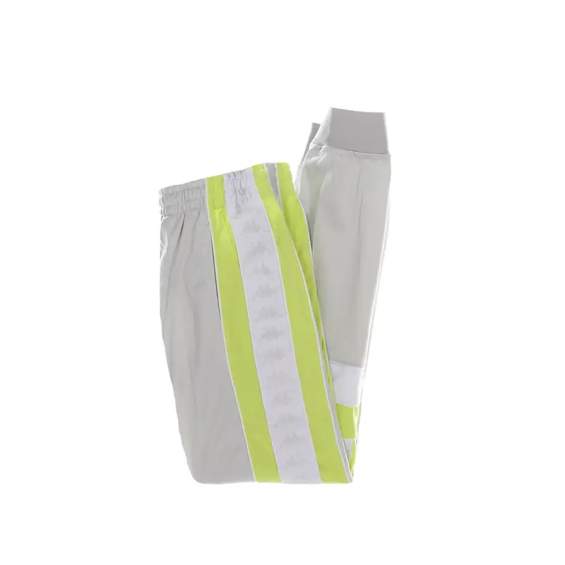 Pantalone Tuta Uomo Banda Mems Slim Grey Lt/green Lime/white