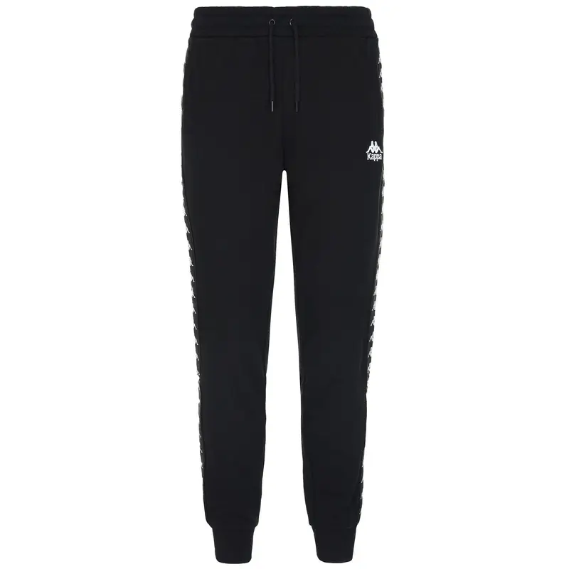 pantaloni da bambino in cotone nero da allenamento | Kappa