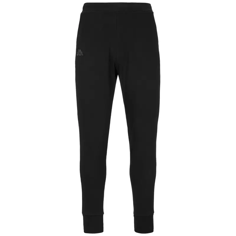pantaloni da uomo in cotone nero da fitness | Kappa