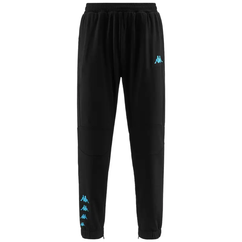 pantaloni da uomo in poliestere nero da fitness . | Kappa