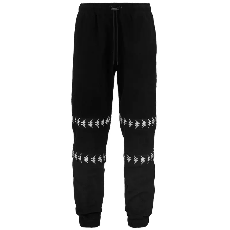 pantaloni da uomo in poliestere nero da fitness | Kappa