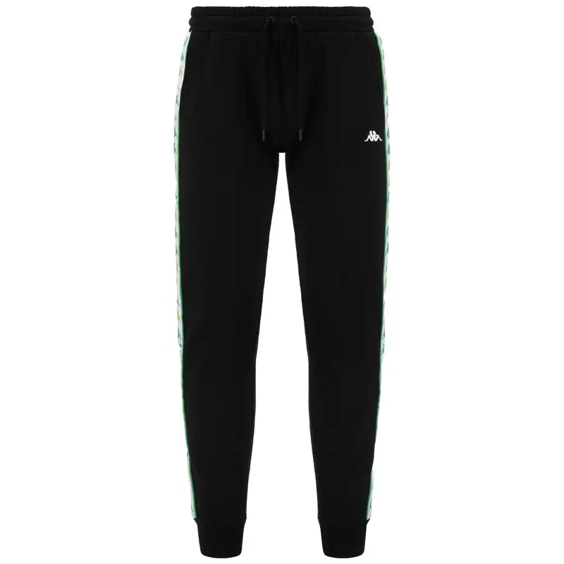 Pantaloni tuta da bambino in cotone nero da sport street | Kappa