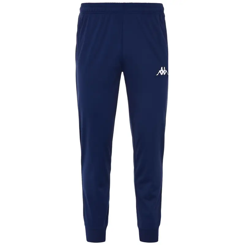 Pantaloni tuta da uomo in poliestere blu da calcio | Kappa
