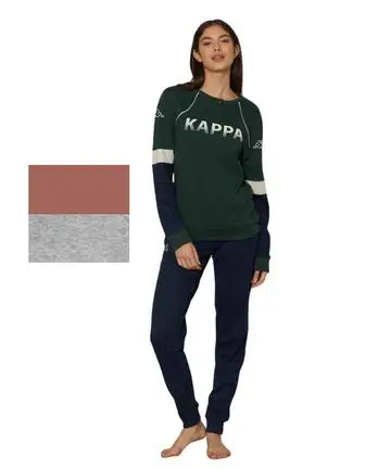 Pigiama donna in jersey di cotone caldo Kappa KWW25114