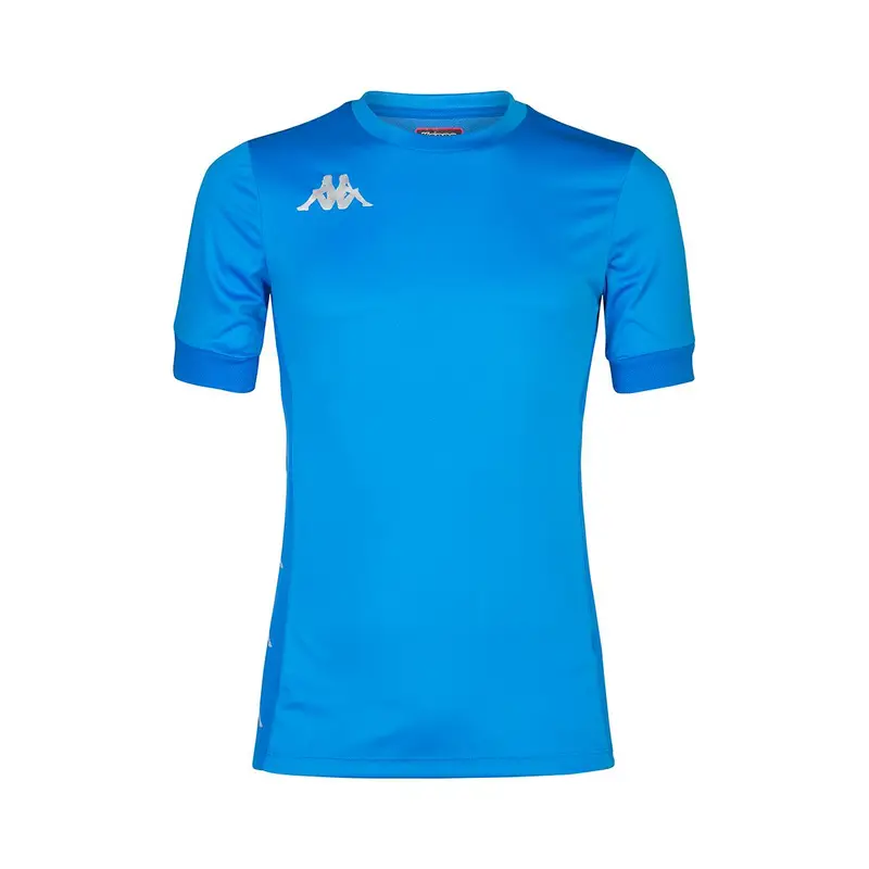 t-shirt da bambino in poliestere blu da calcio | Kappa