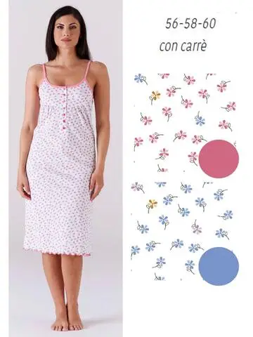Camicia da notte donna calibrata a spalla stretta Karelpiu KC6259
