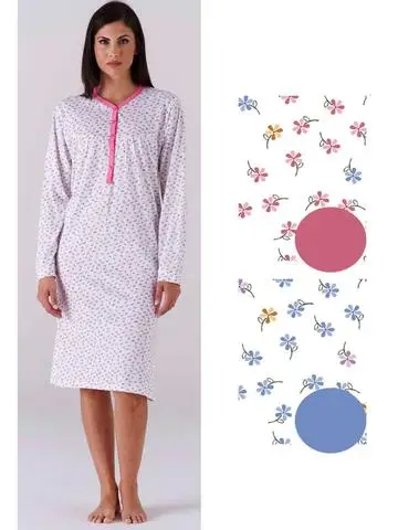 Camicia da notte donna calibrata in jersey di cotone Karelpiu KC6038