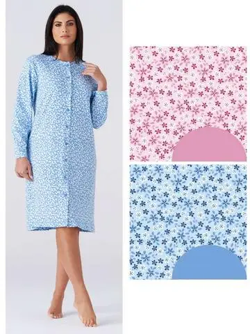 Camicia da notte donna clinica in jersey di cotone caldo Karelpiu KY7021