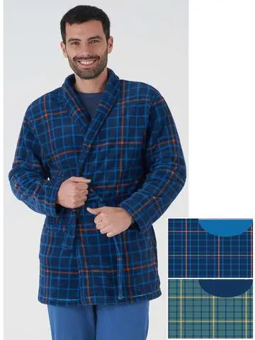 Giacca da camera uomo in caldo pile coral Karel KF5267