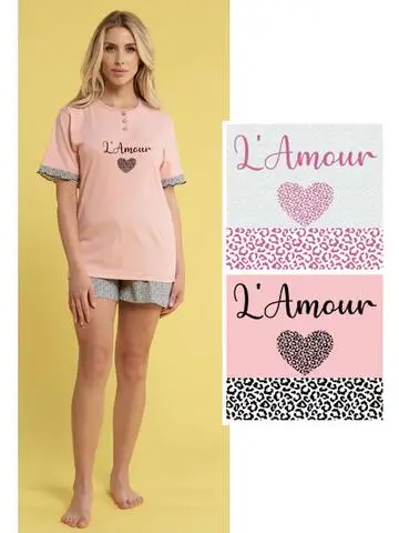 Pigiama donna a manica corta in cotone Karelpiu KC4090