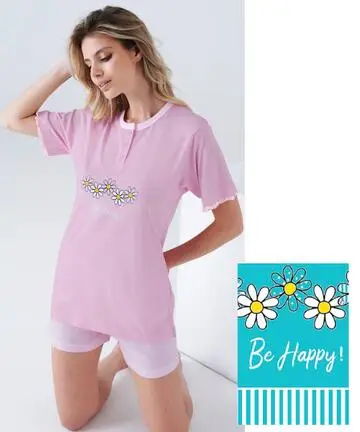 Pigiama donna a manica corta in cotone Karelpiu KC8101