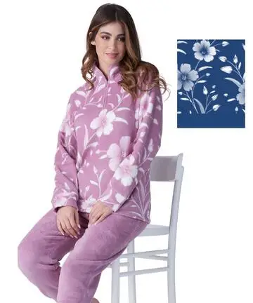 Pigiama donna in caldo pile coral Karelpiu KF9209